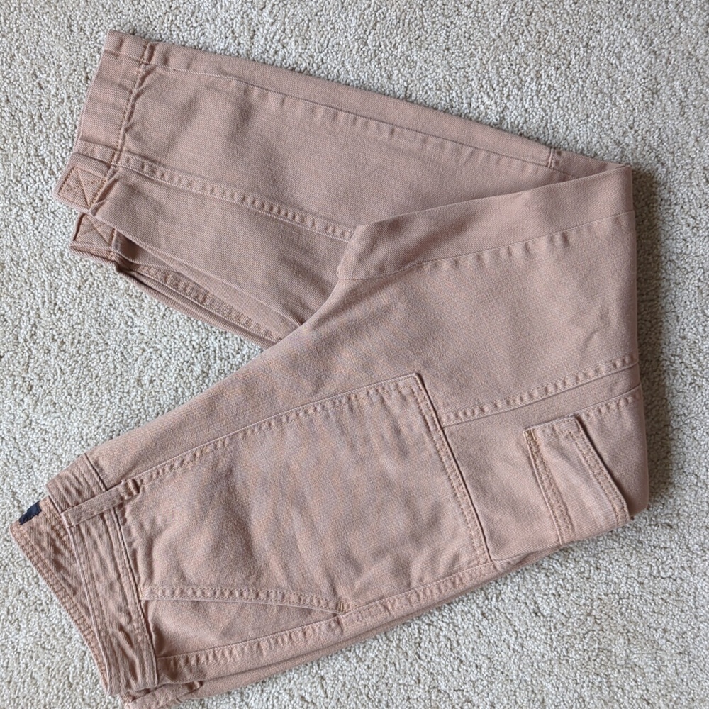 Banana Republic, beige, high waisted kargo pants, size 4 tall